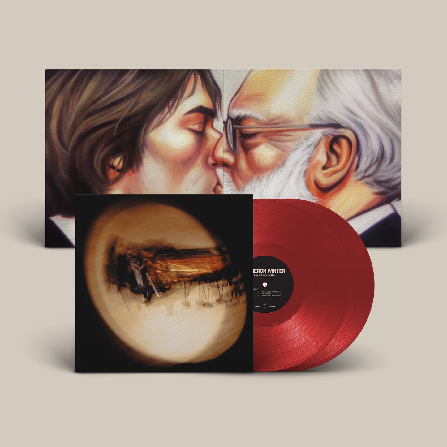 product mockup for Cameron Winter - Live At Carnegie Hall [Indie Exclusive Red 2LP]