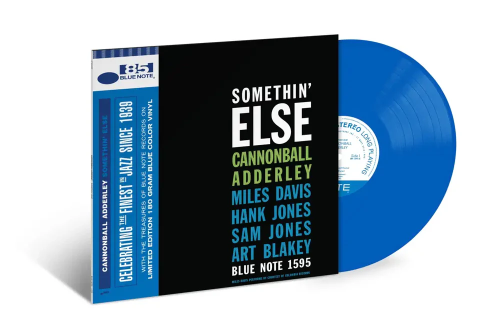 product mockup for Cannonball Adderley - Somethin' Else Blue Vinyl LP