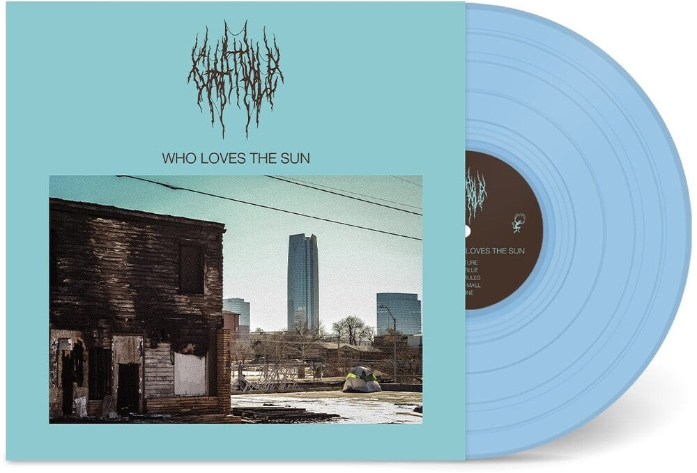 product mockup for Chat Pile - Who Loves The Sun [Baby Blue LP]