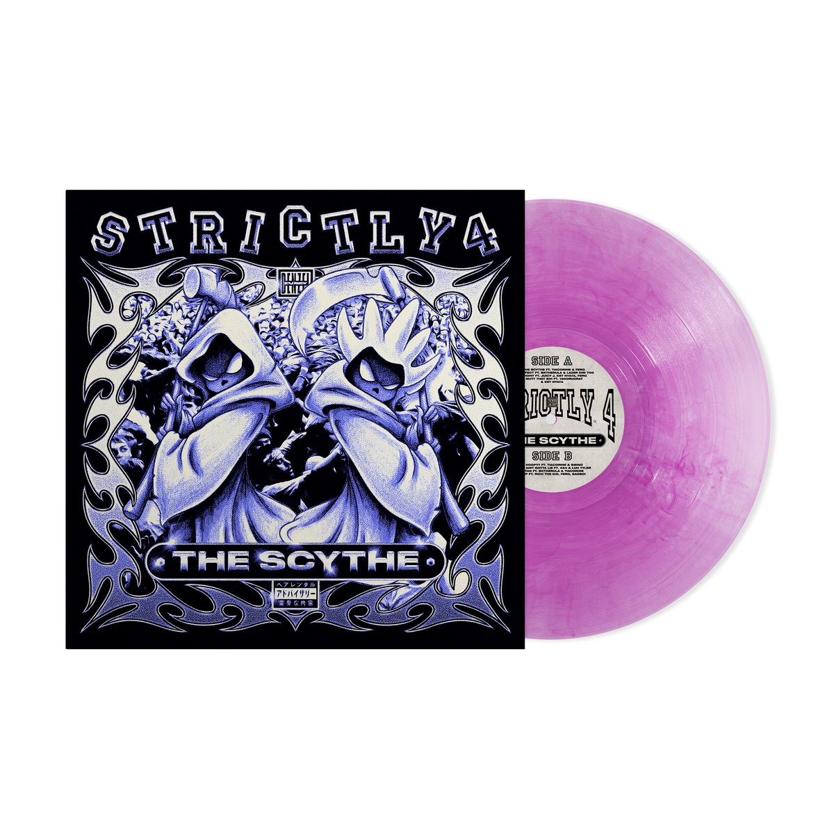 product mockup for Denzel Curry & The Scythe - Strictly 4 The Scythe [Trans. Violet LP]