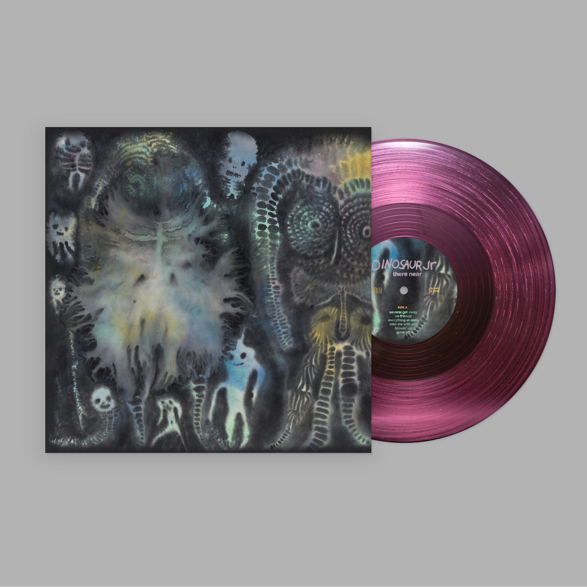 product mockup for Dinosaur Jr. - There Near [Clear Pink LP]