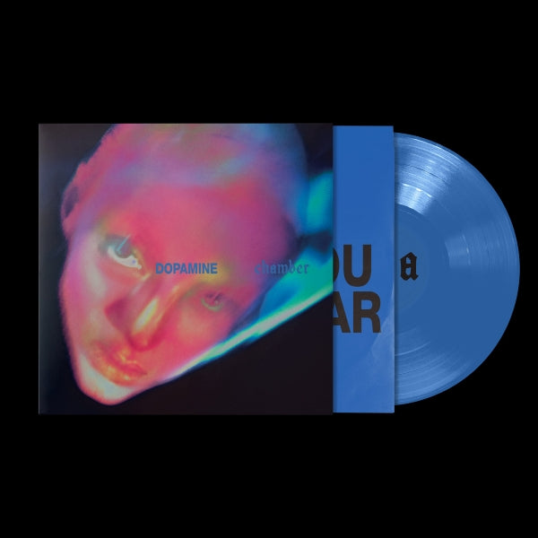 product mockup for Fontaines D.C. - Dopamine Chamber [Blue LP]