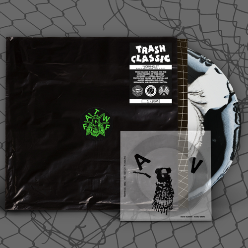 product mockup for Frankie and the Witch Fingers - Trash Classic [Park Ave Exclusive Wormhole LP w/ Bonus Flexi]