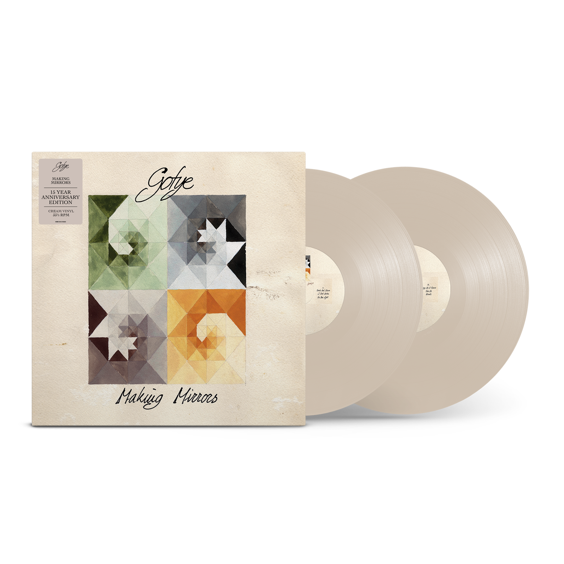 product mockup for Gotye - Making Mirrors (15th Anniv.) [Cream 2LP]