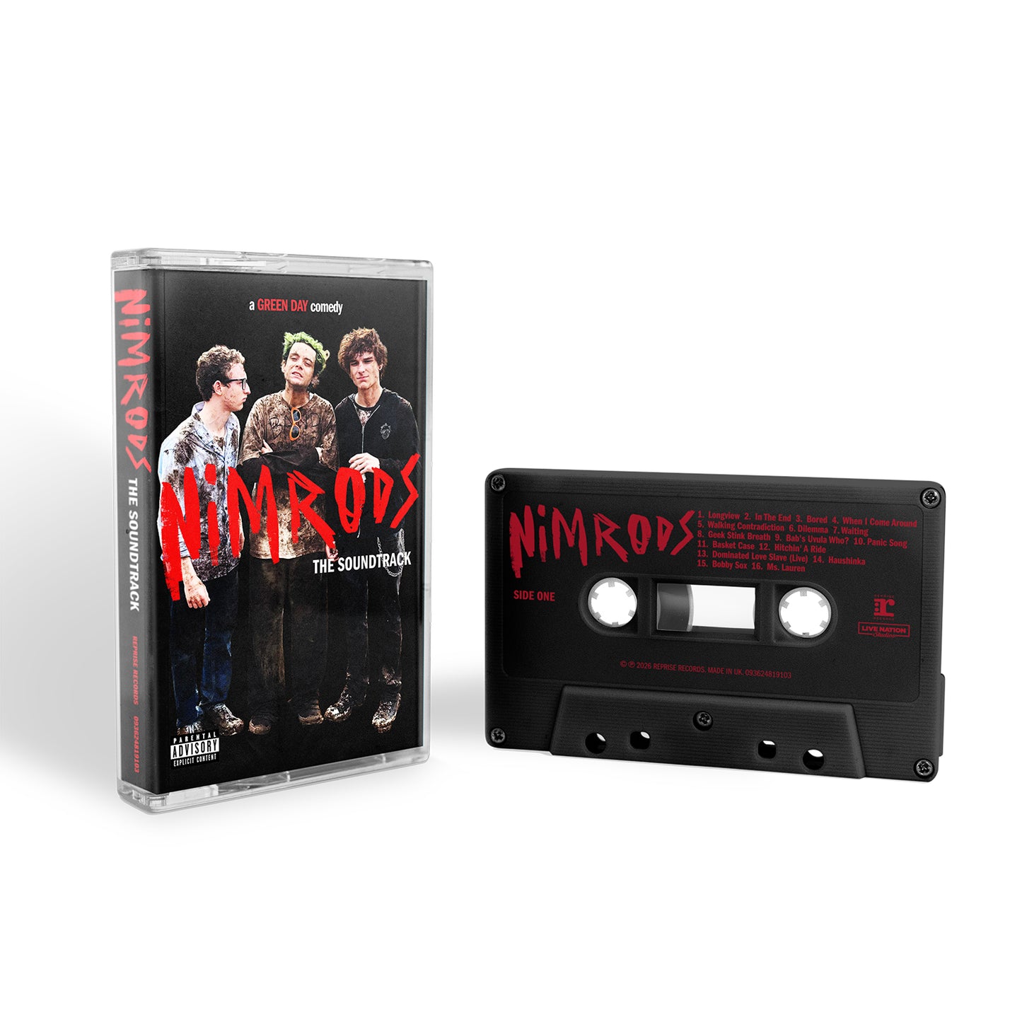 product mockup for Green Day - Nimrods OST [Cassette]