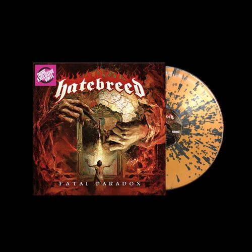 product mockup for Hatebreed - Fatal Paradox [Indie Exclusive Orange w/ Black Splatter LP]