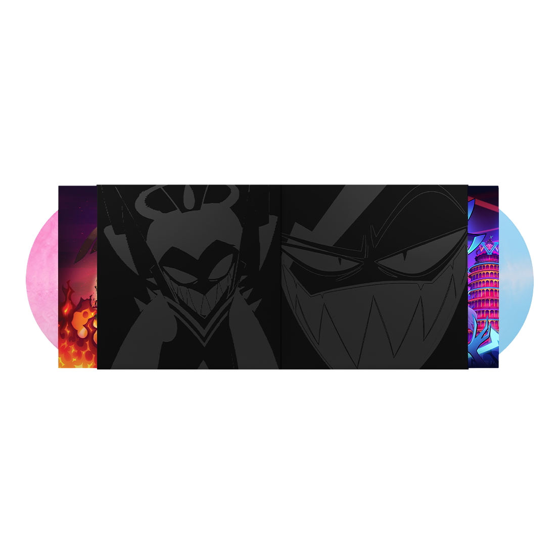 product mockup for Hazbin Hotel: Season 1 & 2 OST (Special Edition) [Light Pink / Light Blue Marble 2LP]
