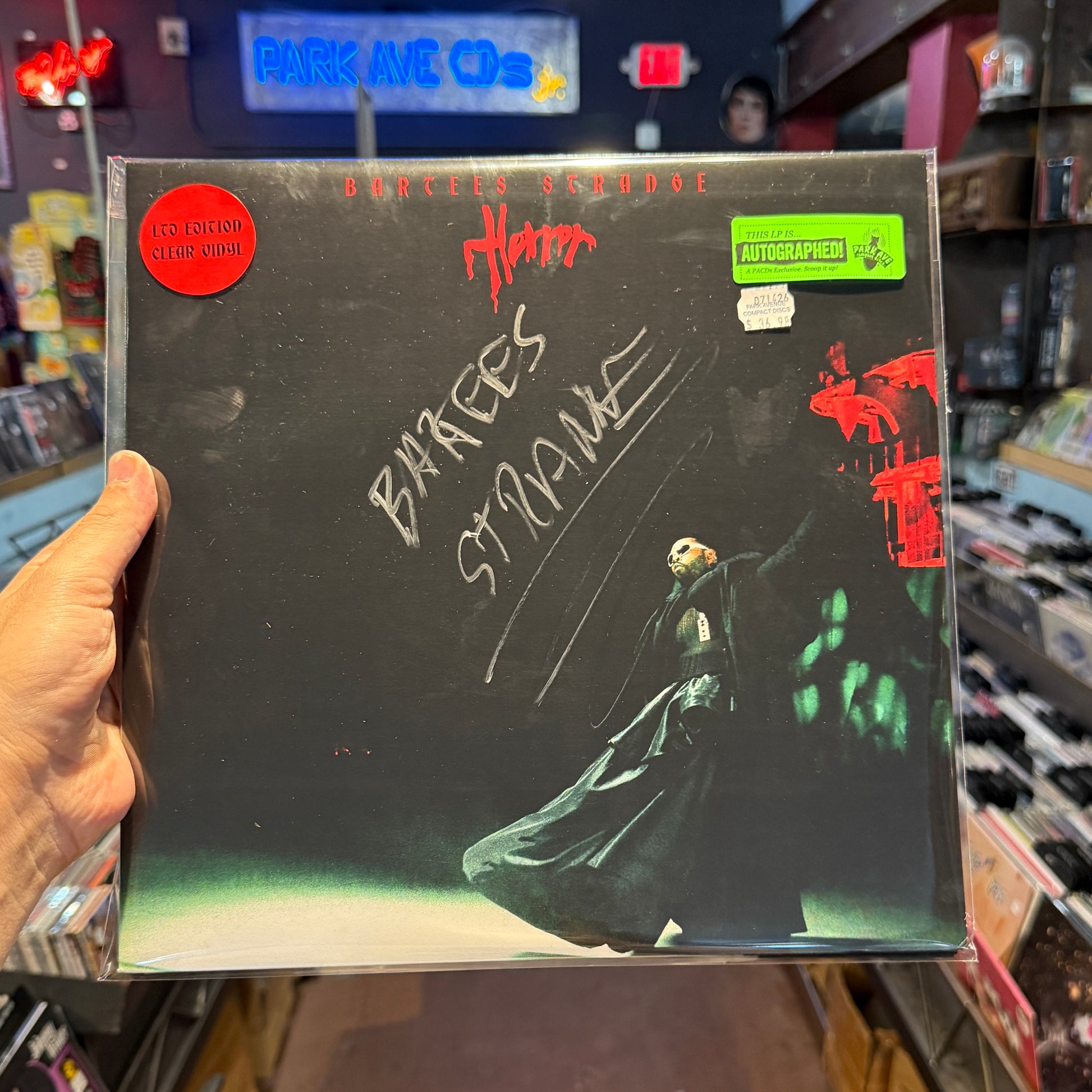 Signed Cover for Bartees Strange 'Horror' Clear LP