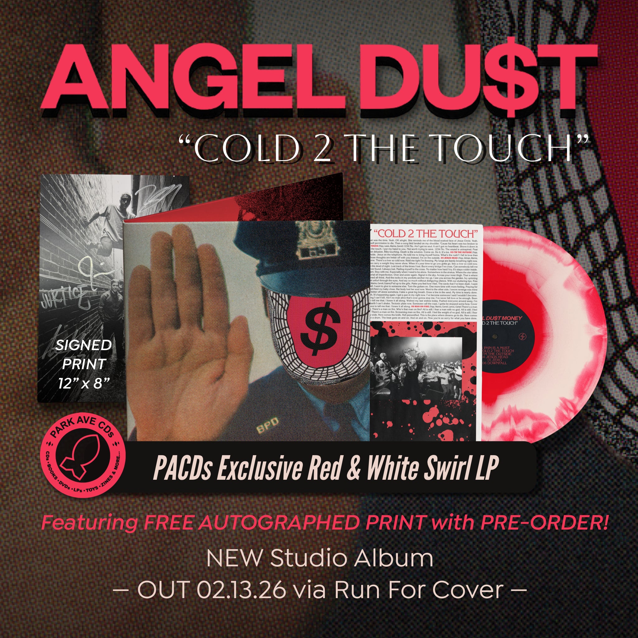 Angel Du$t - COLD 2 THE TOUCH [Park Ave CDs Exclusive Red & White Swir