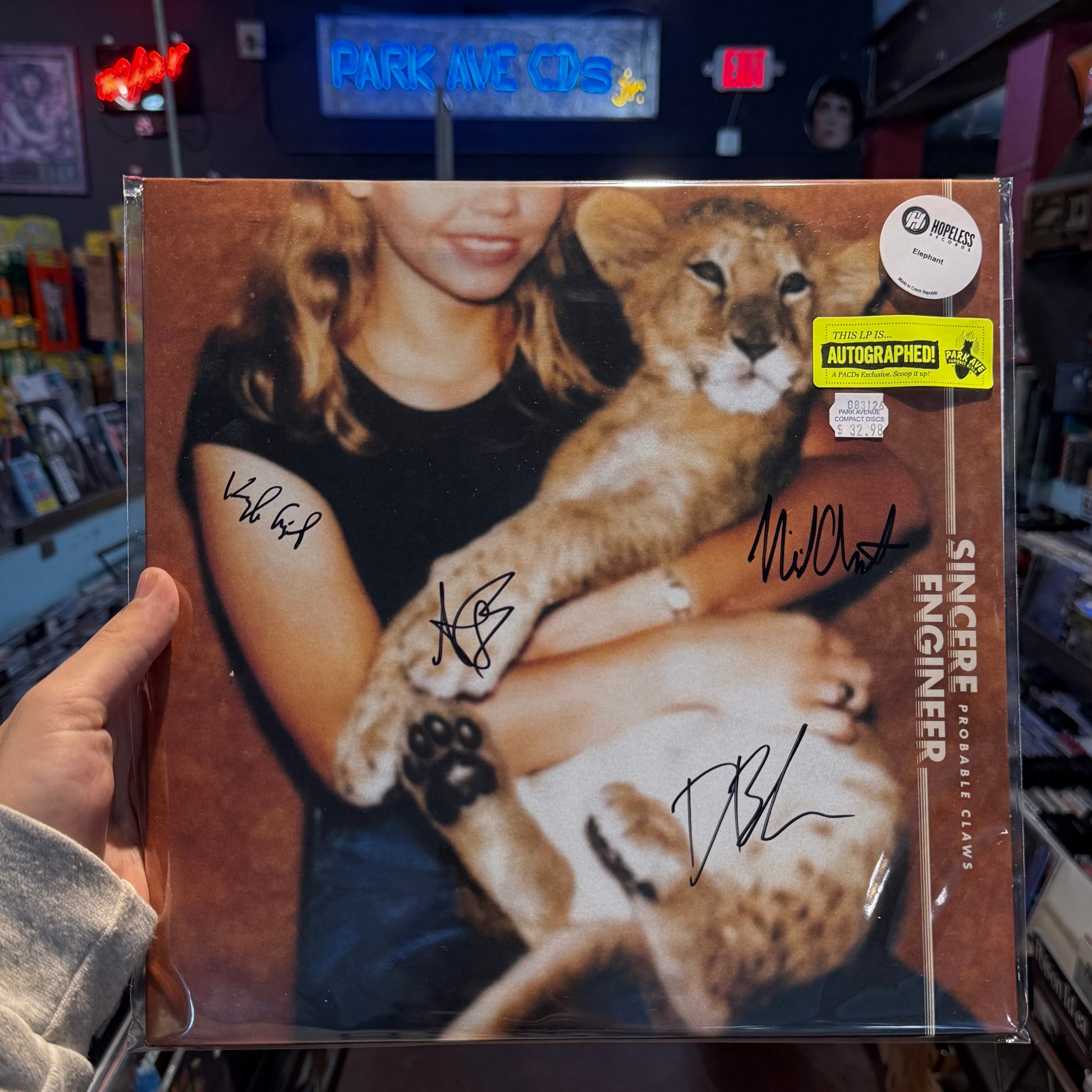 Sincere Engineer 'Probable Claws' Signed Indie Exclusive Elephant LP