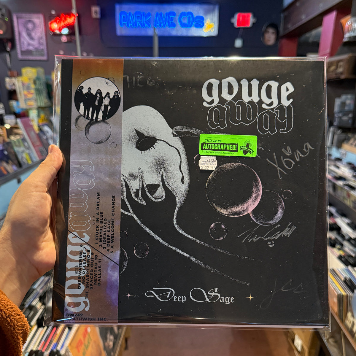 Gouge Away 'Deep Sage' [Park Ave SIGNED Exclusive Cloudy Clear LP]