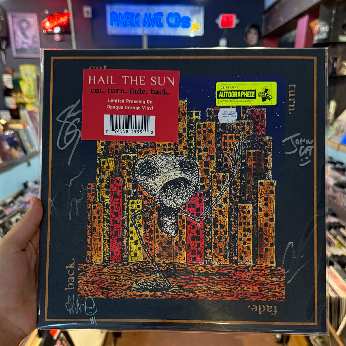 Hail The Sun 'cut. turn. fade. back.' Park Ave Exclusive Signed Opaque Orange LP