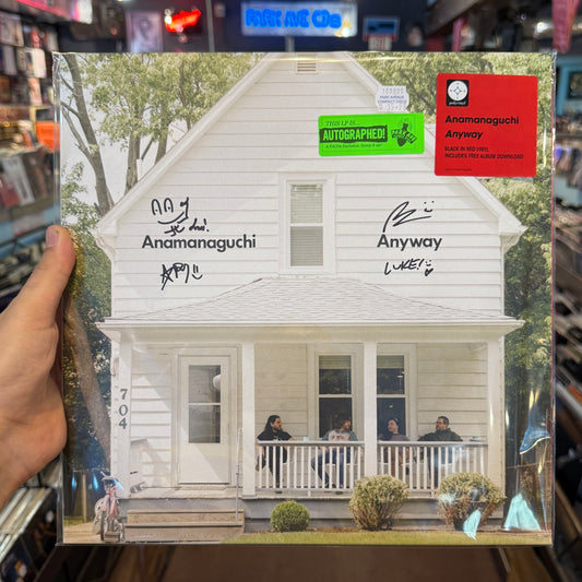 signed vinyl copy of Anamanaguchi - Anyway