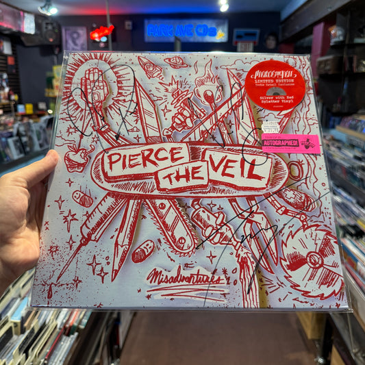 Pierce The Veil - Misadventures [Park Ave SIGNED Exclusive Indie Silver w/ Red Splatter LP]