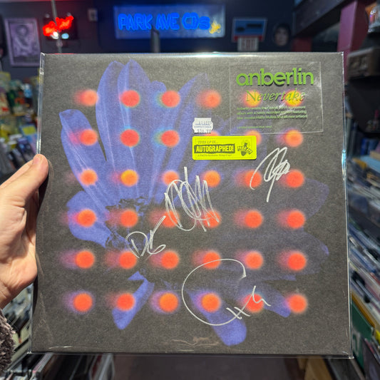 The album cover for Anberlin - Nevertake [Park Ave SIGNED Exclusive Opaque Blue LP]