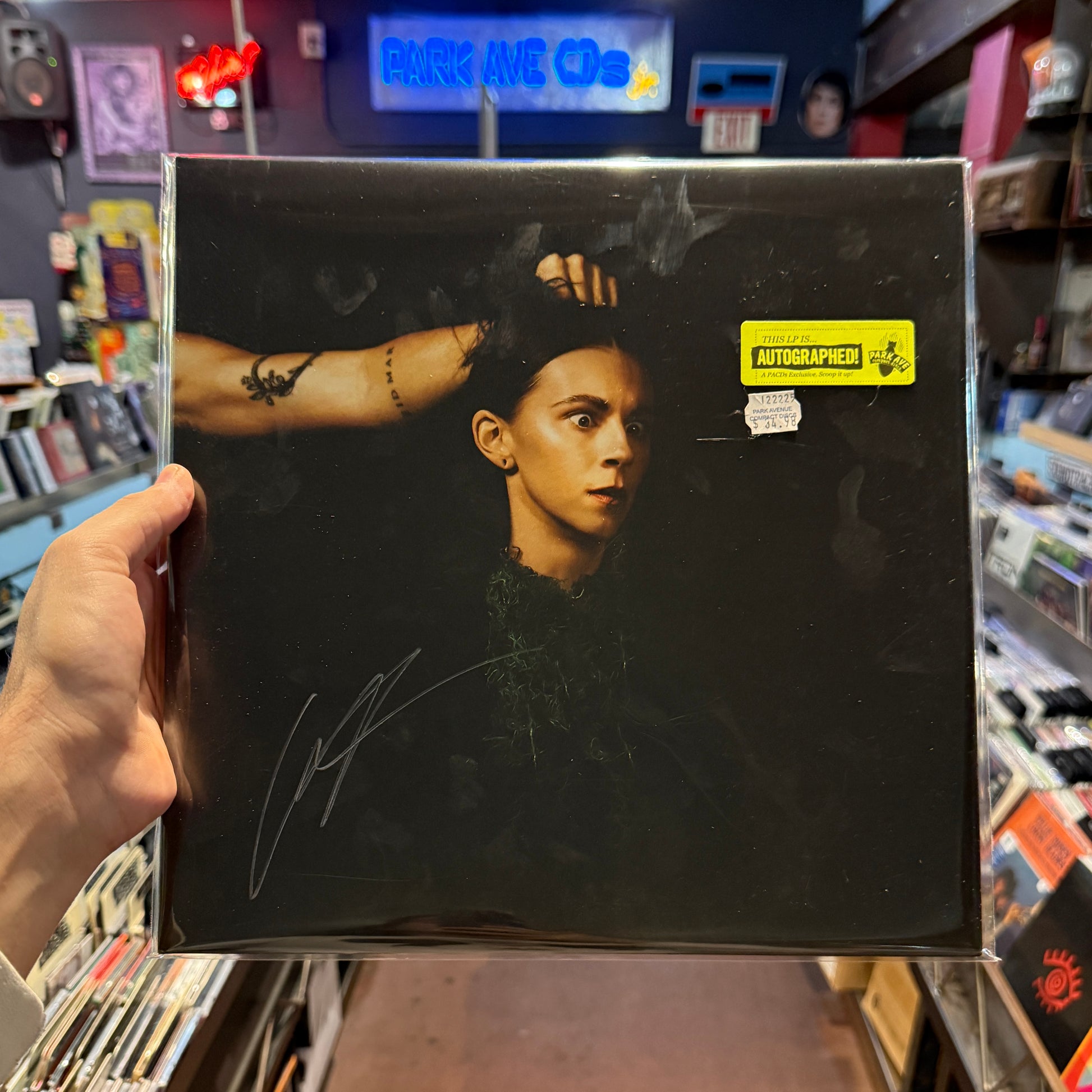Signed Cover for PVRIS 'Evergreen' Translucent Olive LP