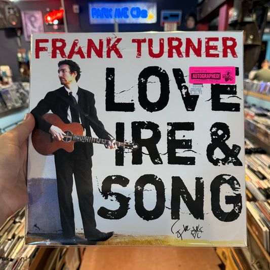 Signed cover for Frank Turner's 'Love Ire & Song'