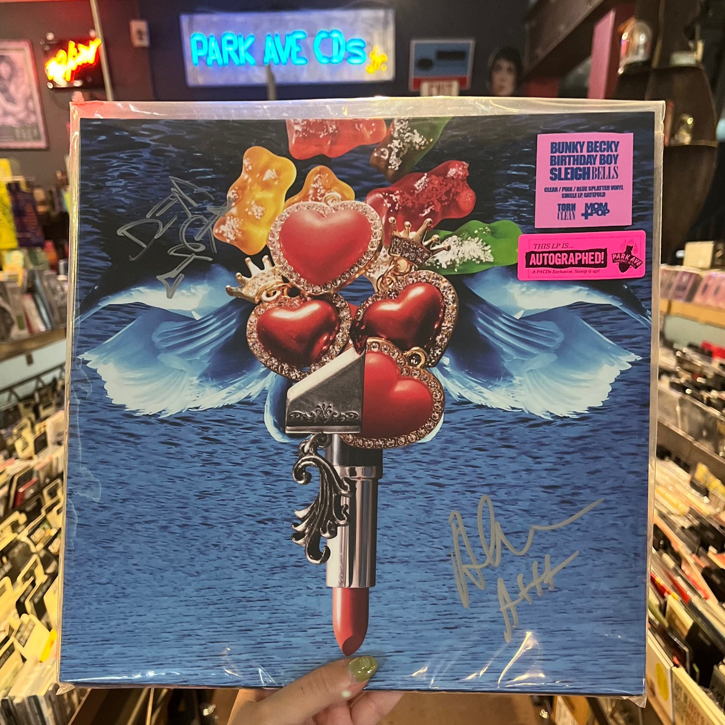 Sleigh Bells - Bunky Becky Birthday Boy [Park Ave SIGNED Exclusive Clear / Pink / Blue Splatter LP]