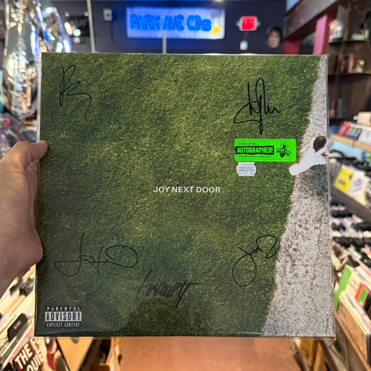 Signed cover for The Maine's 'Joy Next Door' White/Green Split LP