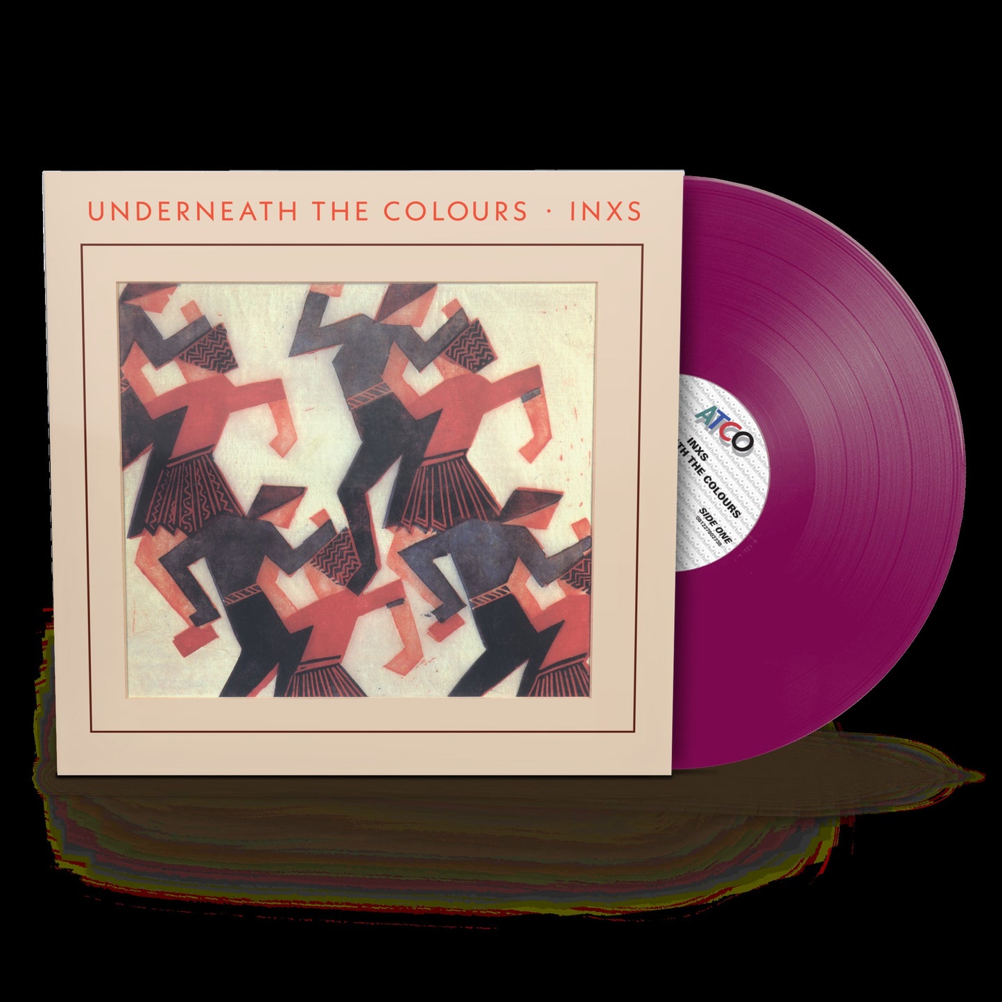 product mockup for INXS - Underneath the Colours [Rocktober 2026] [Grape LP]