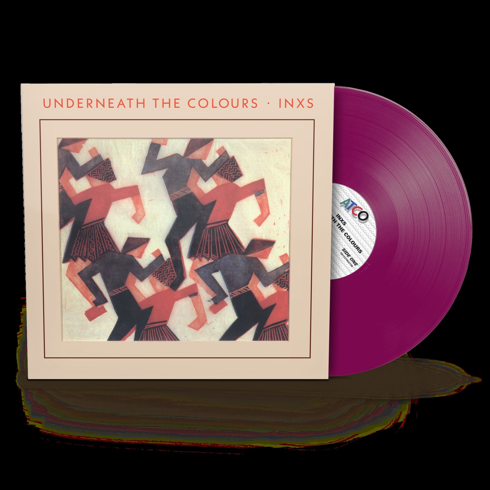 product mockup for INXS - Underneath the Colours [Rocktober 2026] [Grape LP]