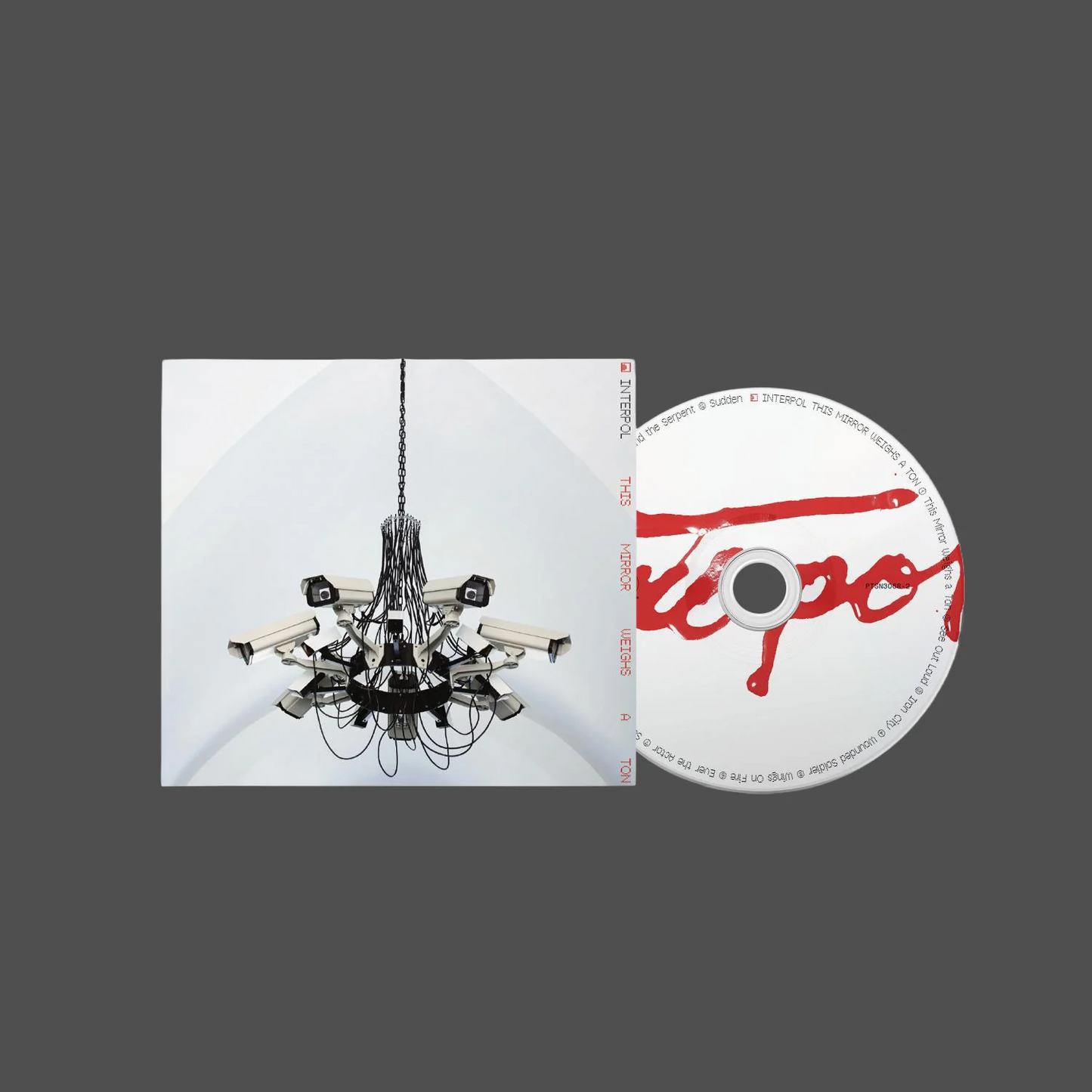 product mockup for Interpol - This Mirror Weighs a Ton [CD]