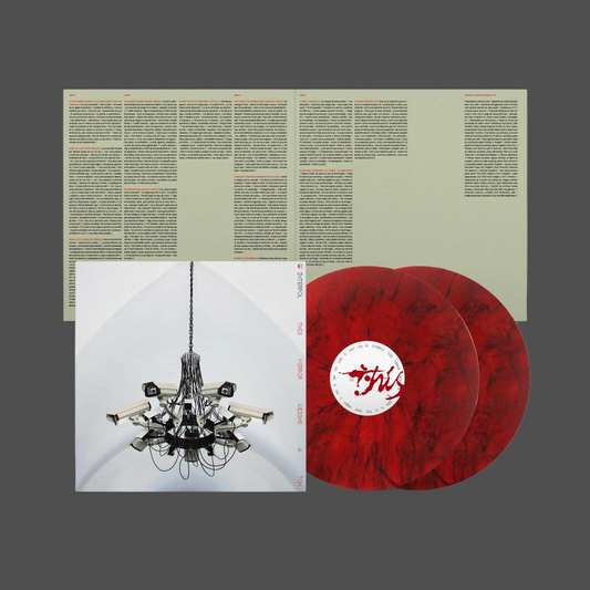 product mockup for Interpol - This Mirror Weighs a Ton [Edición Española Rojo Perlado 2LP]