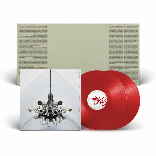 product mockup for Interpol - This Mirror Weighs a Ton [Indie Exclusive Trans. Red 2LP]