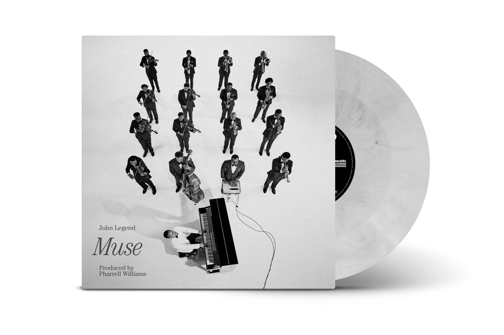 product mockup for John Legend - Muse [Indie Exclusive Smokey Quartz LP]