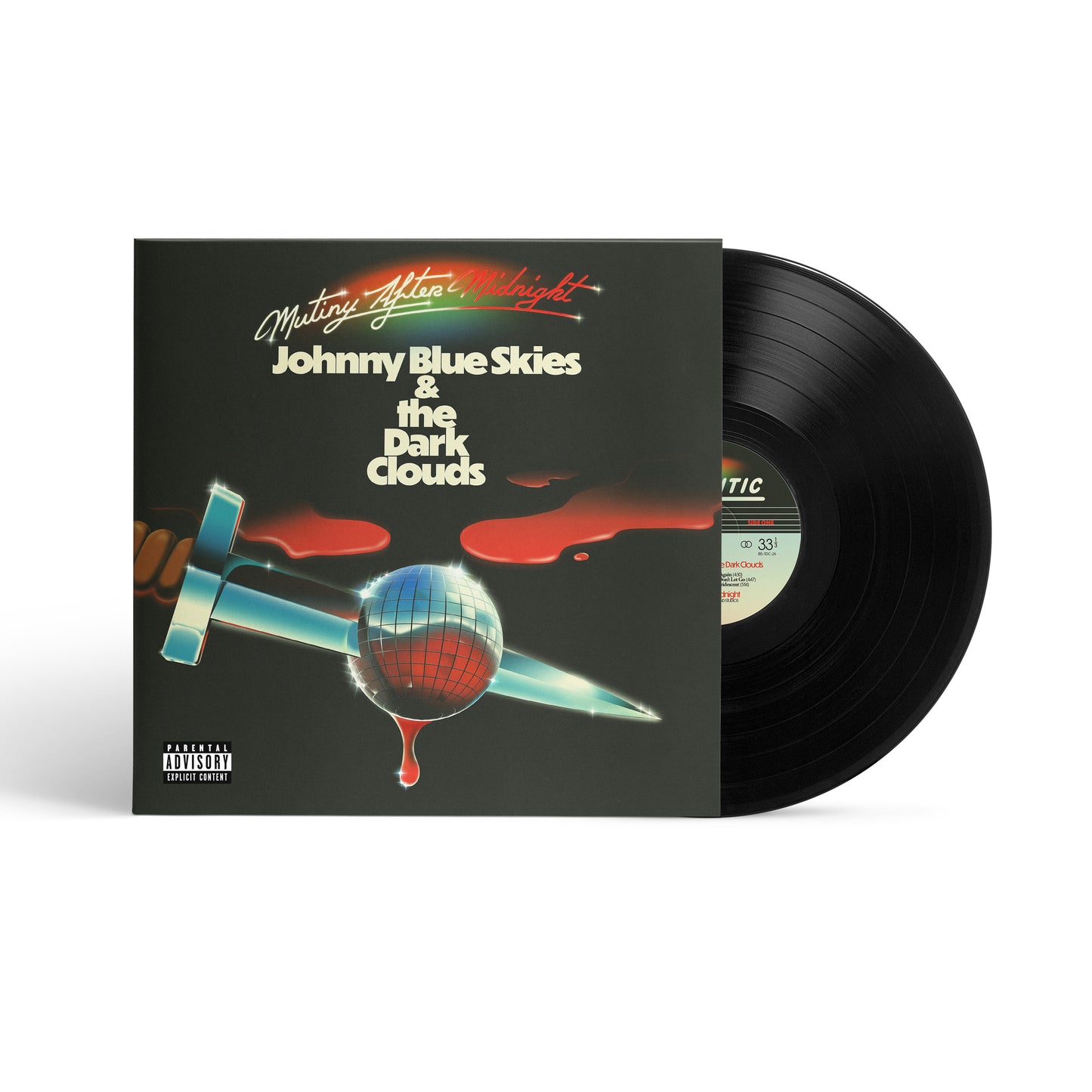product mockup for Johnny Blue Skies & the Dark Clouds - Mutiny After Midnight [LP]