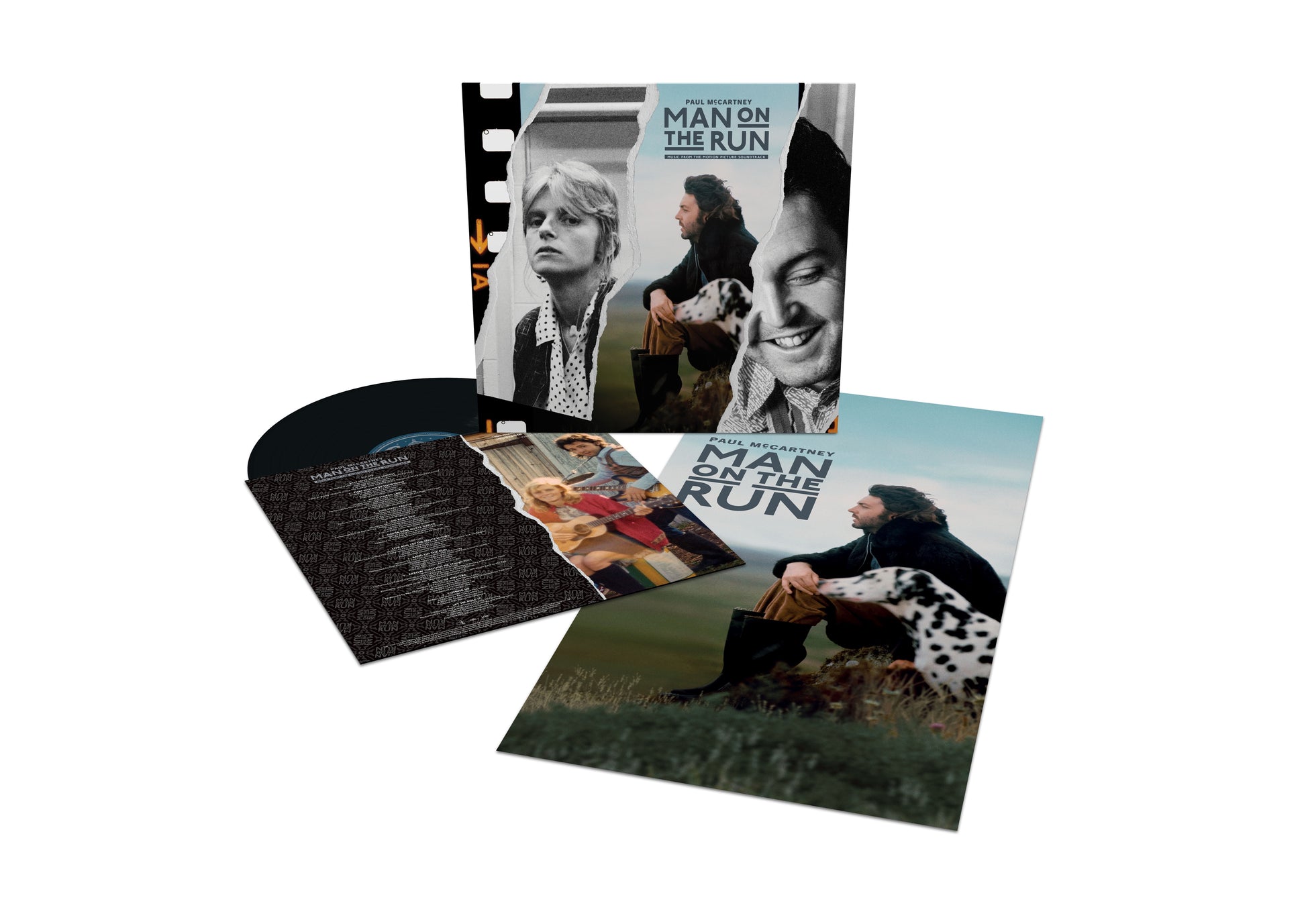 product mockup for Paul McCartney & Wings - Man on the Run Soundtrack [180g LP + Poster]