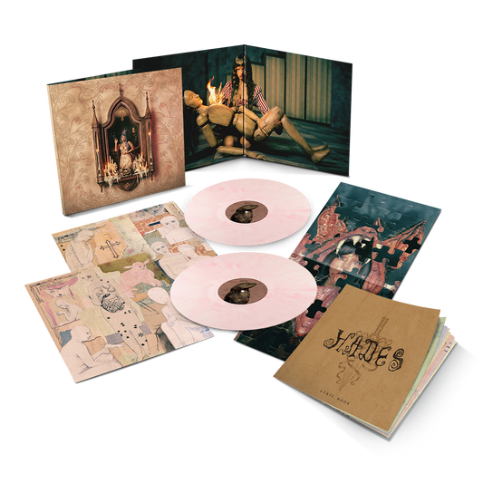 product mockup for Melanie Martinez - Hades [Victorian Blush 2LP + Poster]