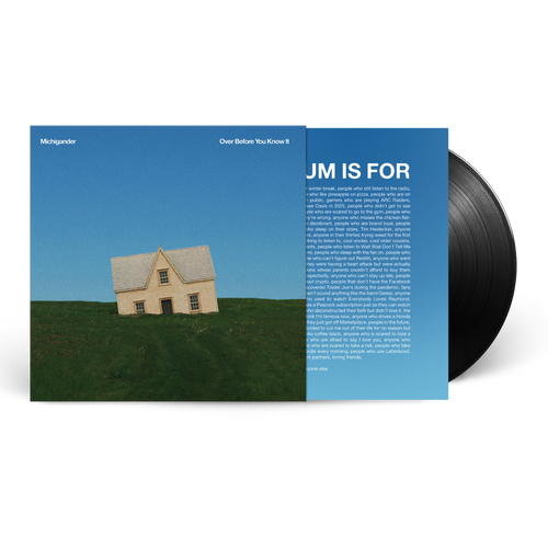 product mockup for Michigander - Over Before You Know It [LP]