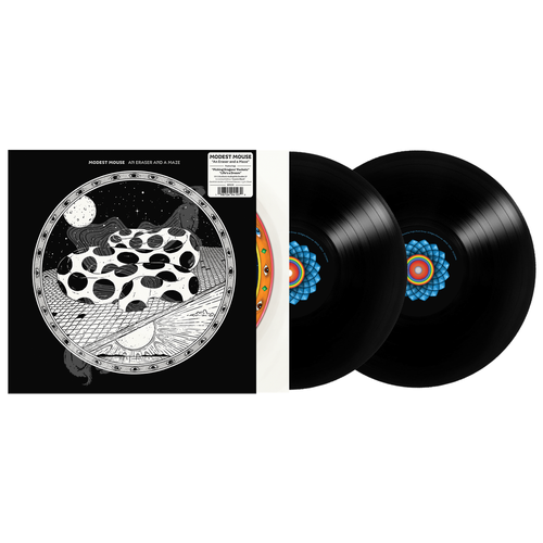 product mockup for Modest Mouse - An Eraser & A Maze [Cosmic Black 180g EcoSonic Audiophile 2LP]