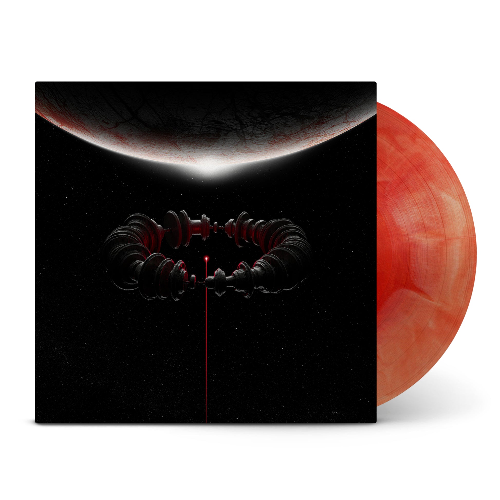 product mockup for Muse - The WOW! Signal [Indie Exclusive, Galaxy Marble Red + Gray LP]