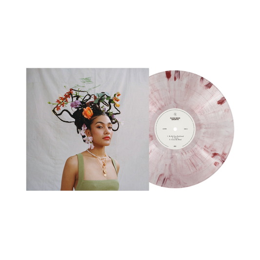 product mockup for Olivia Dean - Growth [Pink Marble 10" EP]