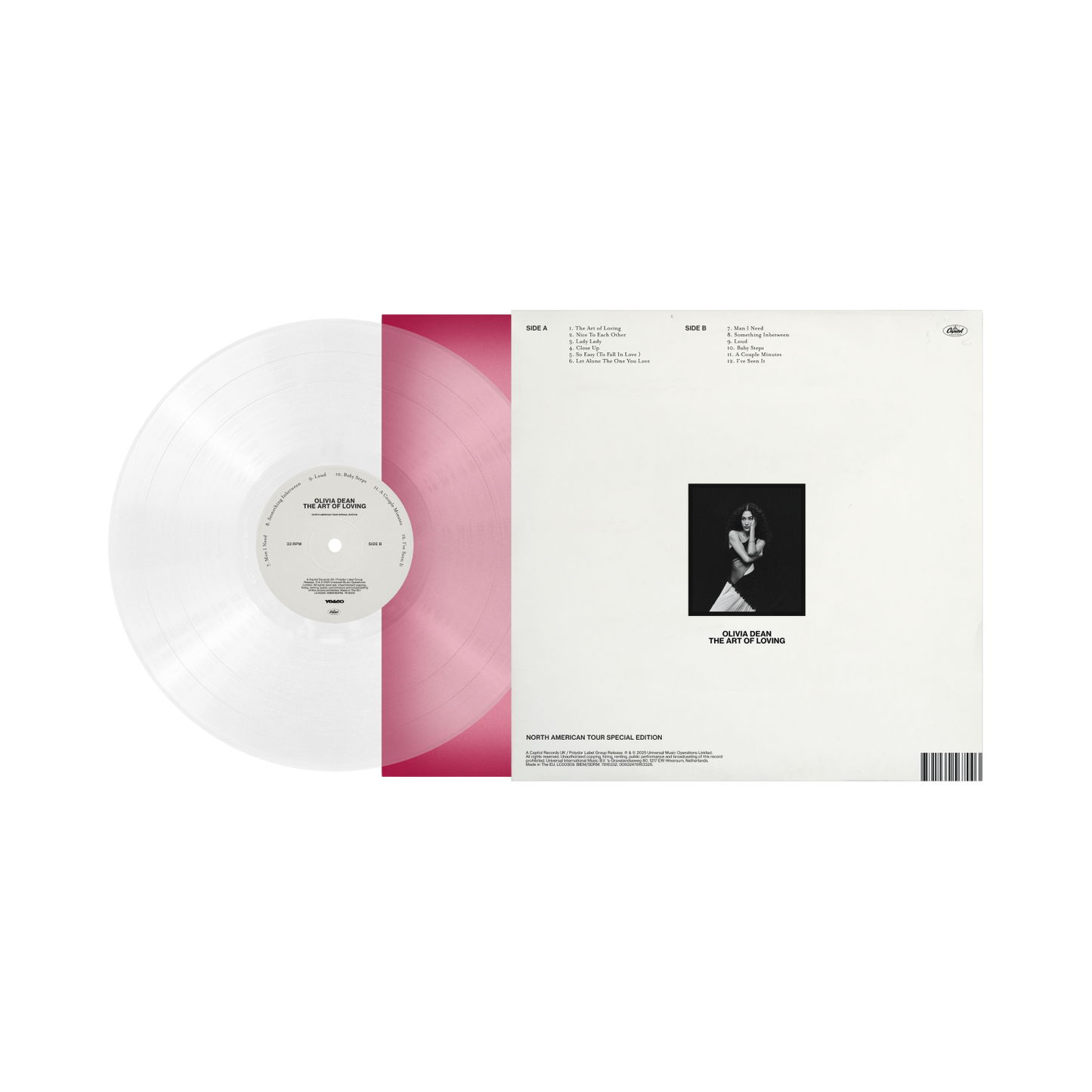 product mockup for Olivia Dean - The Art of Loving [Trans. LP] back