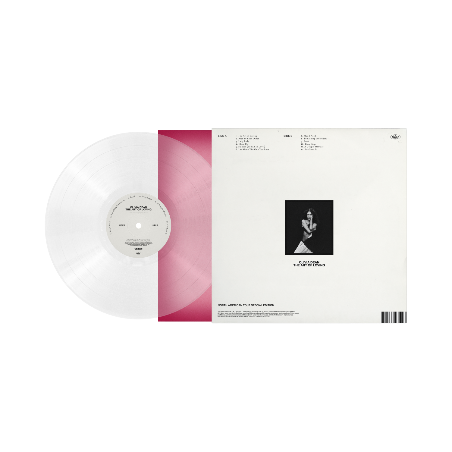 product mockup for Olivia Dean - The Art of Loving [Trans. LP] back