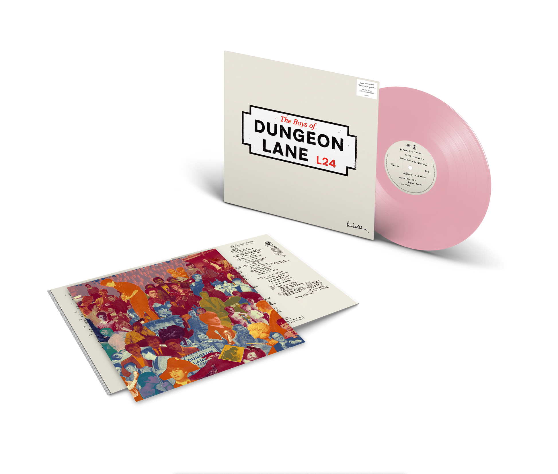 poduct mockup of Paul McCartney - The Boys Of Dungeon Lane [Indie Exclusive Pink LP]