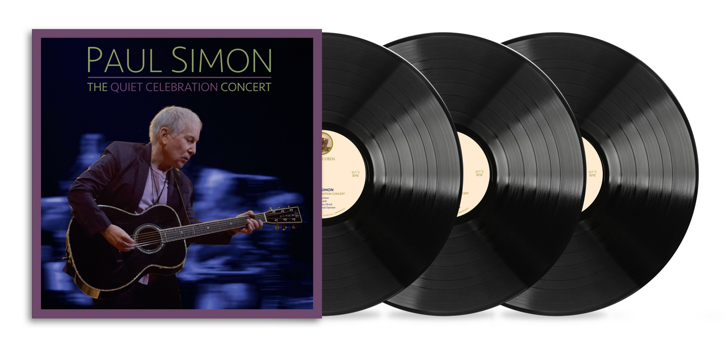 product mockup for Paul Simon - The Quiet Celebration Concert [3LP]