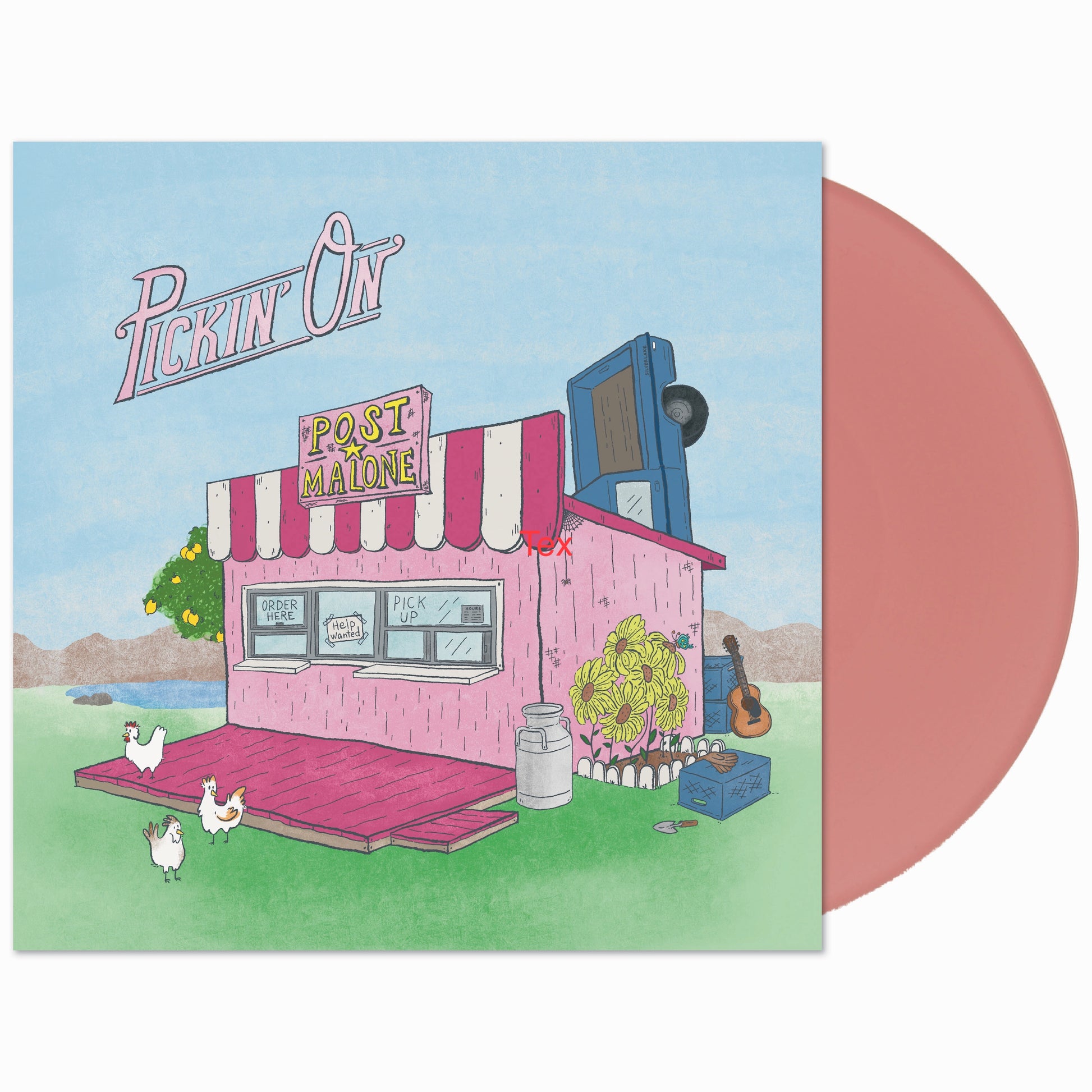 product mockup for Pickin' On - Post Malone [Indie Exclusive Pink LP]