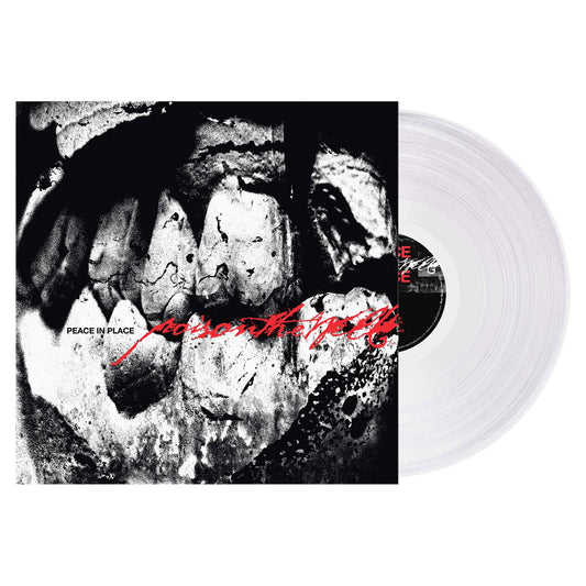 product mockup for Poison The Well - Peace in Place clear vinyl