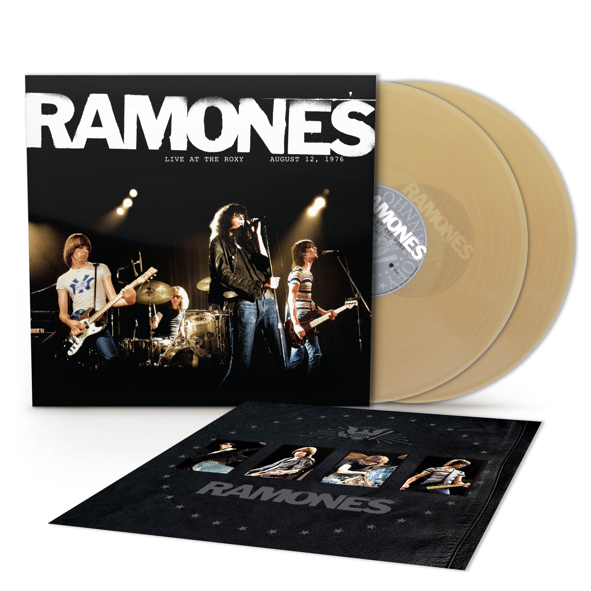 product mockup for Ramones - Live at the Roxy [Brick & Mortar Exclusive Trans. Tan 2LP]