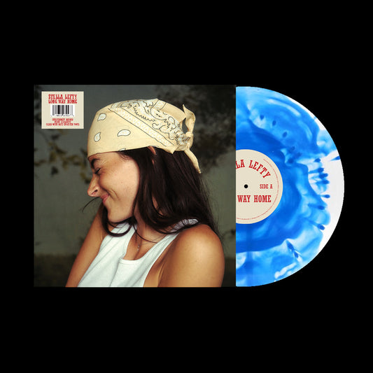 product mockup for Stella Lefty - Long Way Home [Clear w/ Blue Splatter LP]