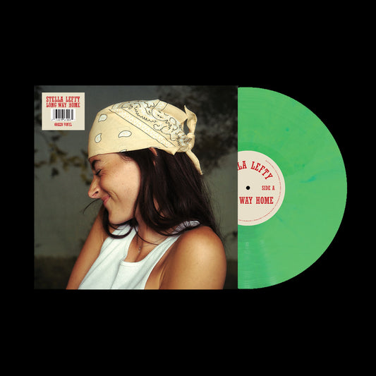 product mockup for Stella Lefty - Long Way Home [Green LP]
