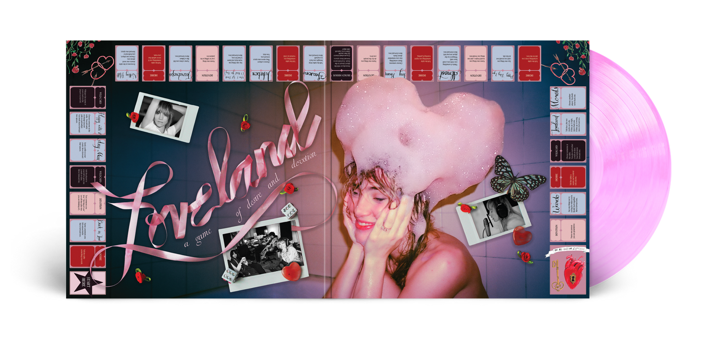 product mockup for Suki Waterhouse - Loveland [Neon Flamingo Pink LP w/ Alt. Cover]