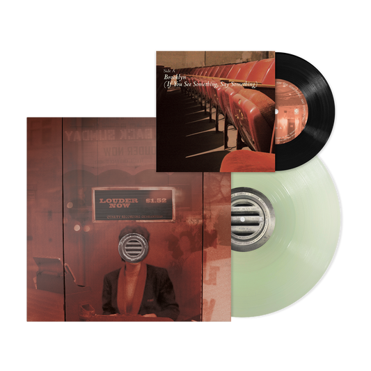 product mockup for Taking Back Sunday - Louder Now (20th Anniv.) [Indie Exclusive Coke Bottle Clear LP w/ 7" Single]