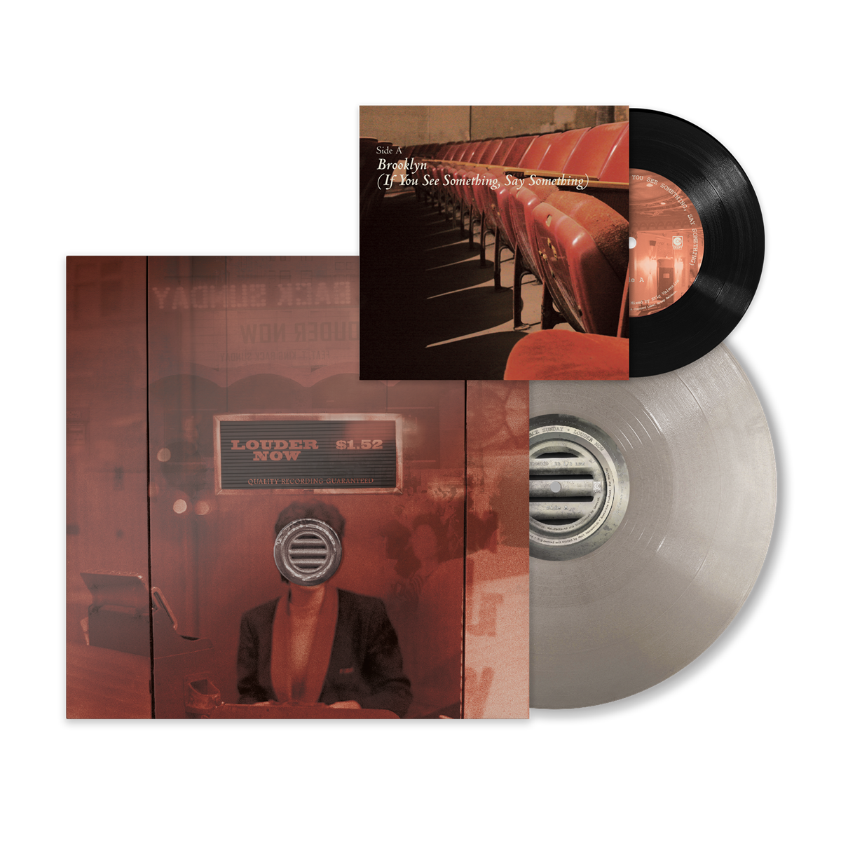 product mockup for Taking Back Sunday - Louder Now (20th Anniv.) [Silver LP w/ 7" Single]