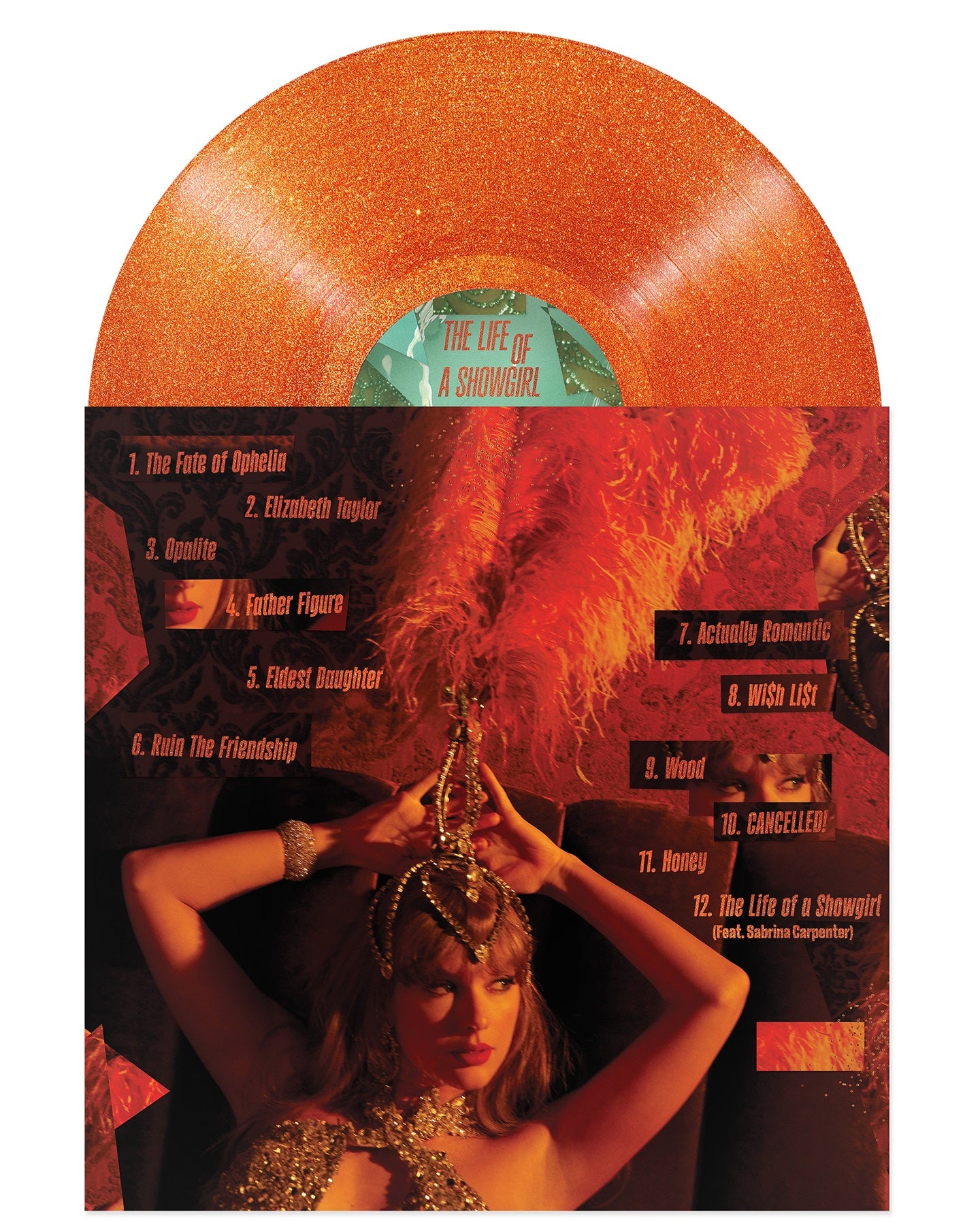Back cover art for Taylor Swift - The Life of a Showgirl vinyl LP