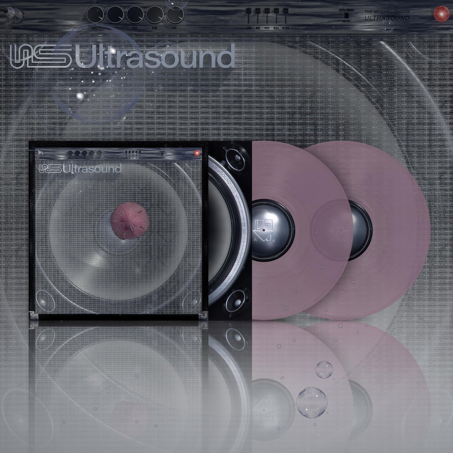 product mockup for The Neighbourhood - ((((((ultraSOUND)))))+ [Indie Exclusive Mauve 2LP]